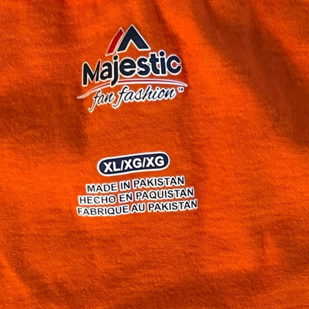 NWT MAJESTIC Denver Broncos NFL Shortsleeve V-Neck Tee Shirt Orange Size XL‎ - Picture 4 of 7